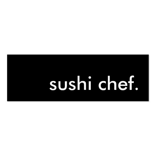 sushi chef. business card template (front side)