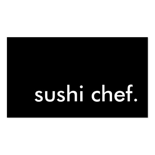 sushi chef. business card template