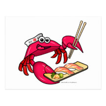 Sushi Crab Postcard