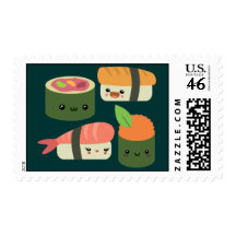 Sushi Friends Postage Stamp