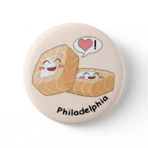 Philadelphia Sushi Roll Kawaii Buttons from AnsyAnsy