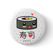 Sushi love pin buttons by PumpkinPunch Sushi love pin buttons
