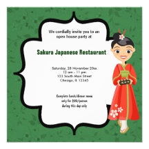 Sushi Open House Custom Announcements