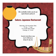 Sushi Open House Custom Invite