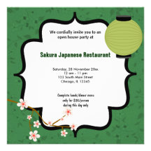 Sushi Open House Custom Invites
