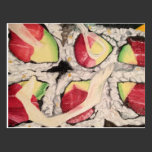 Sushi Painting Postcard postcards