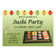 Sushi Party Invitation