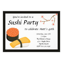 Sushi Party Invitation