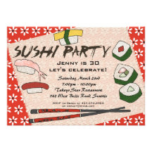 Sushi Party Invitation
