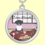 Sushi Party Labradors Painting necklaces