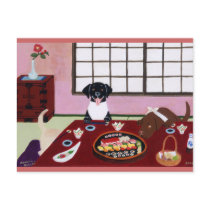 Sushi Party Labradors postcards
