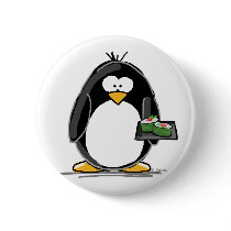Sushi Penguin buttons by penguinality Sushi Penguin buttons