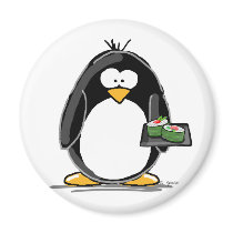 Sushi Penguin Fridge Magnets