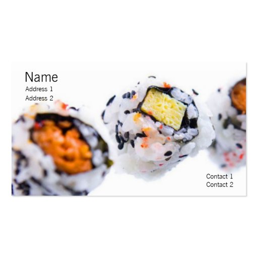 Sushi Profile Card Business Card Templates