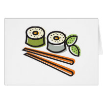 sushi rolls and chopsticks cards by doonidesigns sushi rolls and chopsticks cards
