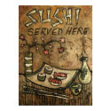Sushi Served Here posters