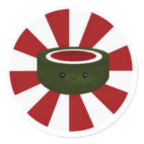 Sushi Star Round Stickers