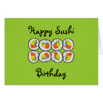 Sushi Sushi Birthday Card cards