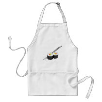artsprojekt, sushi, asian, food, chef, veggie, seafood, vegetarian, rice, japanese, teppan, iraki, Japan, cruciferous vegetable, seijin shiki, turki, festival, pieplant, kimono, solanaceous vegetable, miraculous food, viands, hindoo, earthnut, florence fennel, hindustani, artichoke heart, annamese, cardoon, leafy vegetable, cordon bleu, tadzhik, green goods, culture medium, micronutrient, singhalese, chyme, raw vegetable, manna from heaven, potherb, Apron with custom graphic design