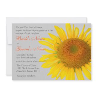 Susnflower 2 Wedding invitation