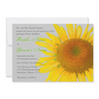 Susnflower 2 Wedding invitation