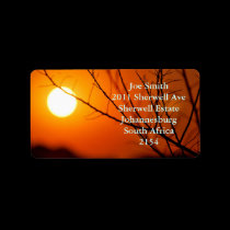 Suspended sunset labels