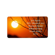 Suspended sunset address label