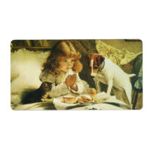 Suspense, Saying Our Prayers Charles Burton Barber Custom Shipping Labels