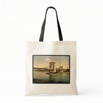 Suspension bridge over the Rhone, Avignon, Provenc Canvas Bags
