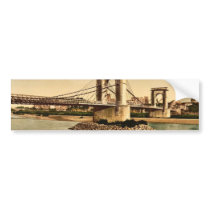 Suspension bridge over the Rhone, Avignon, Provenc Bumper Stickers
