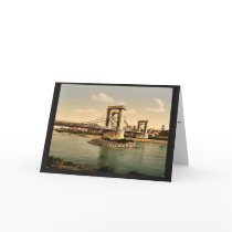 Suspension bridge over the Rhone, Avignon, Provenc Greeting Cards