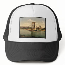 Suspension bridge over the Rhone, Avignon, Provenc Mesh Hat