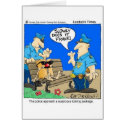 Suspicious Package Funny Police Cartoon Gifts cards