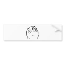 Suspicious Rage Face Bumper Stickers