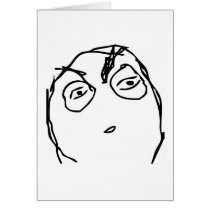 Suspicious Rage Face Greeting Card