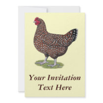 Sussex:  Speckled Hen Custom Announcements