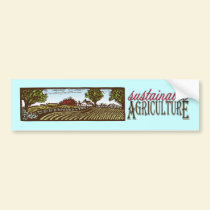 Sustainable Agriculture farm scene Bumper Sticker bumper stickers