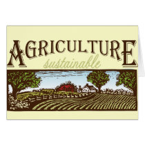 Sustainable Agriculture farm scene Card