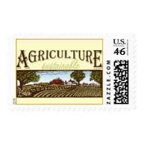 Sustainable Agriculture farm scene Postage Stamps
