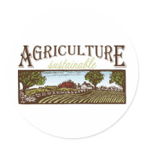 Sustainable Agriculture farm scene stickers
