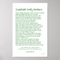 Sustainable Family Members Posters
