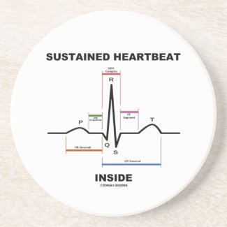 Sustained Heartbeat Inside (ECG/EKG) Coasters