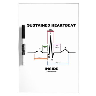 Sustained Heartbeat Inside (ECG/EKG) Dry-Erase Board