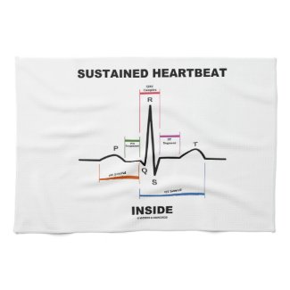 Sustained Heartbeat Inside (ECG/EKG) Kitchen Towel