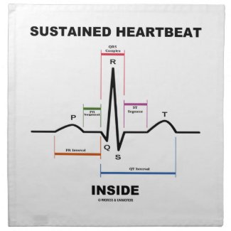 Sustained Heartbeat Inside (ECG/EKG) Napkins