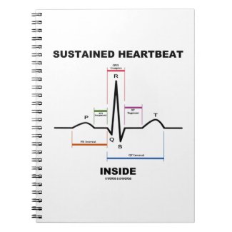Sustained Heartbeat Inside (ECG/EKG) Spiral Note Book