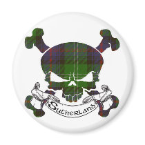 Sutherland Tartan Skull magnets by Scottish_Tartans Sutherland Tartan Skull magnets