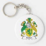 Sutton Family Crest Keychain