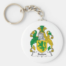 Sutton Family Crest Keychain