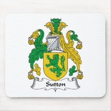 Sutton Family Crest Mouse Pads